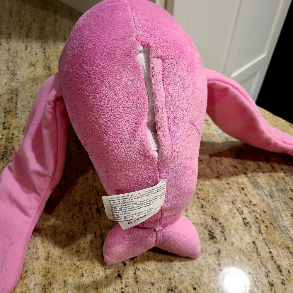 Fingerlings HUGS - Rachael Pink- Interactive Plush Narwhal Light upTested Works