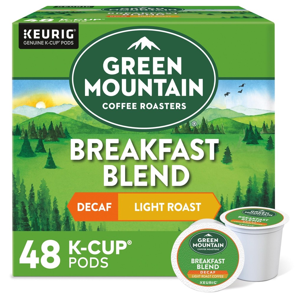 Green Mountain Coffee Roasters Decaf Light Roast K Cup Pods 48 Count