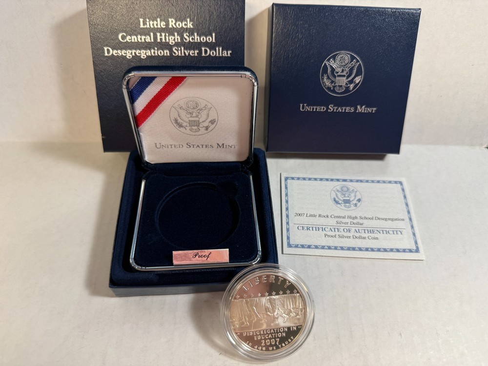 2007 S LITTLE ROCK COMMEMORATIVE PROOF SILVER DOLLAR