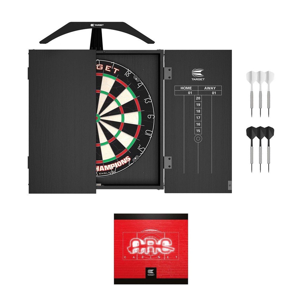 Target Darts Arc Dartboard Lighting System Home Cabinet Set