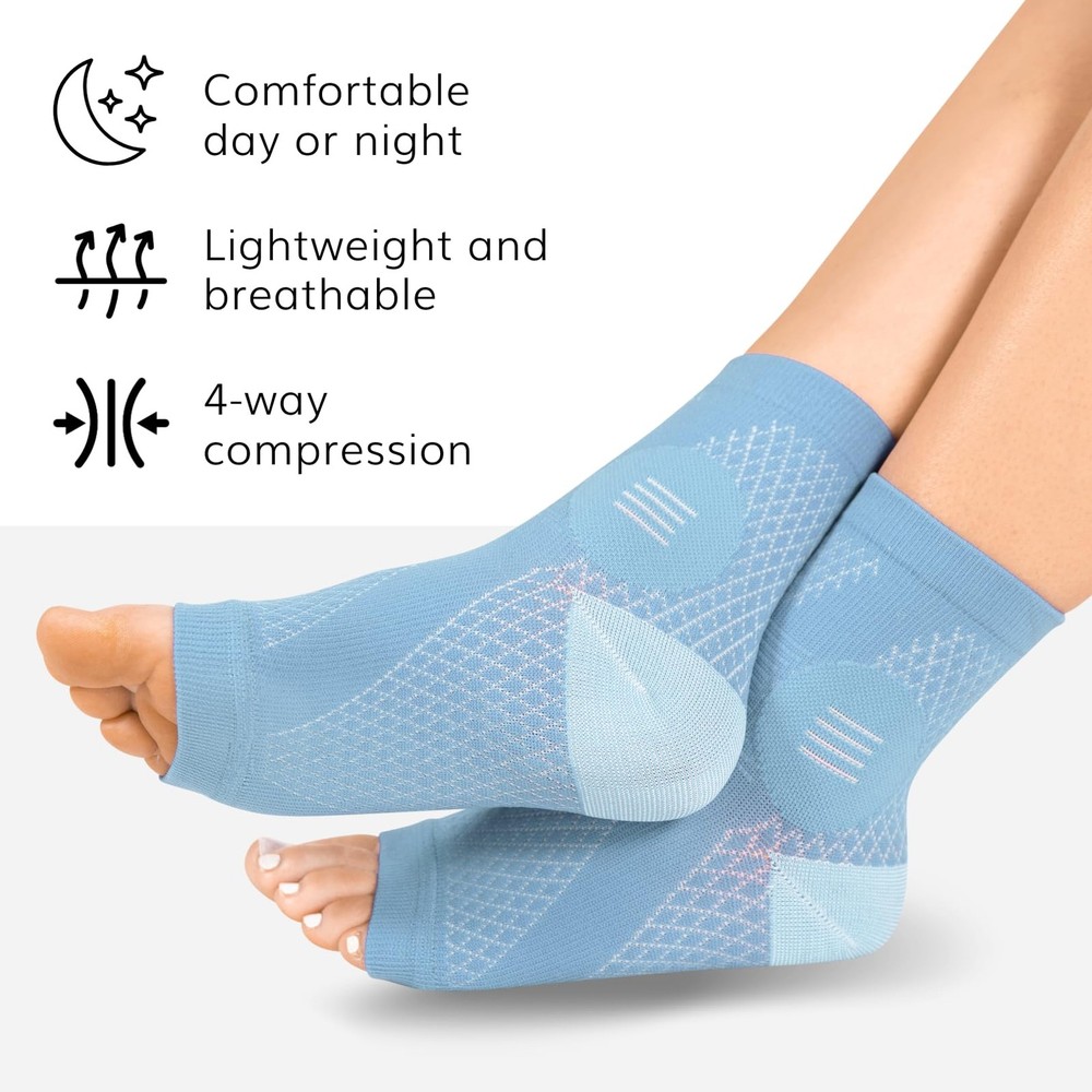 BraceAbility Neuropathy Socks (Pair) - Peripheral Neuritis Compression Diabetic
