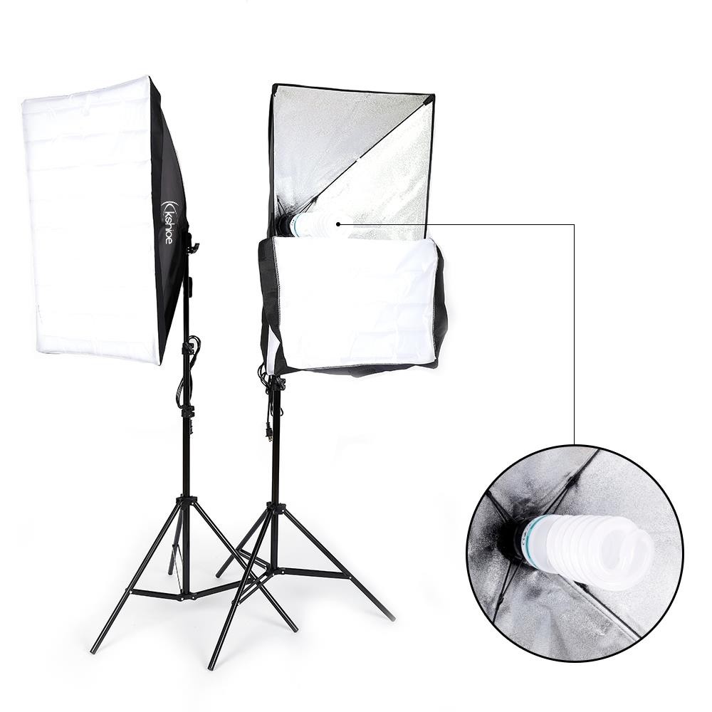 Photo Studio Video Photography Continuous Lighting Kit 2 Softbox + Light new