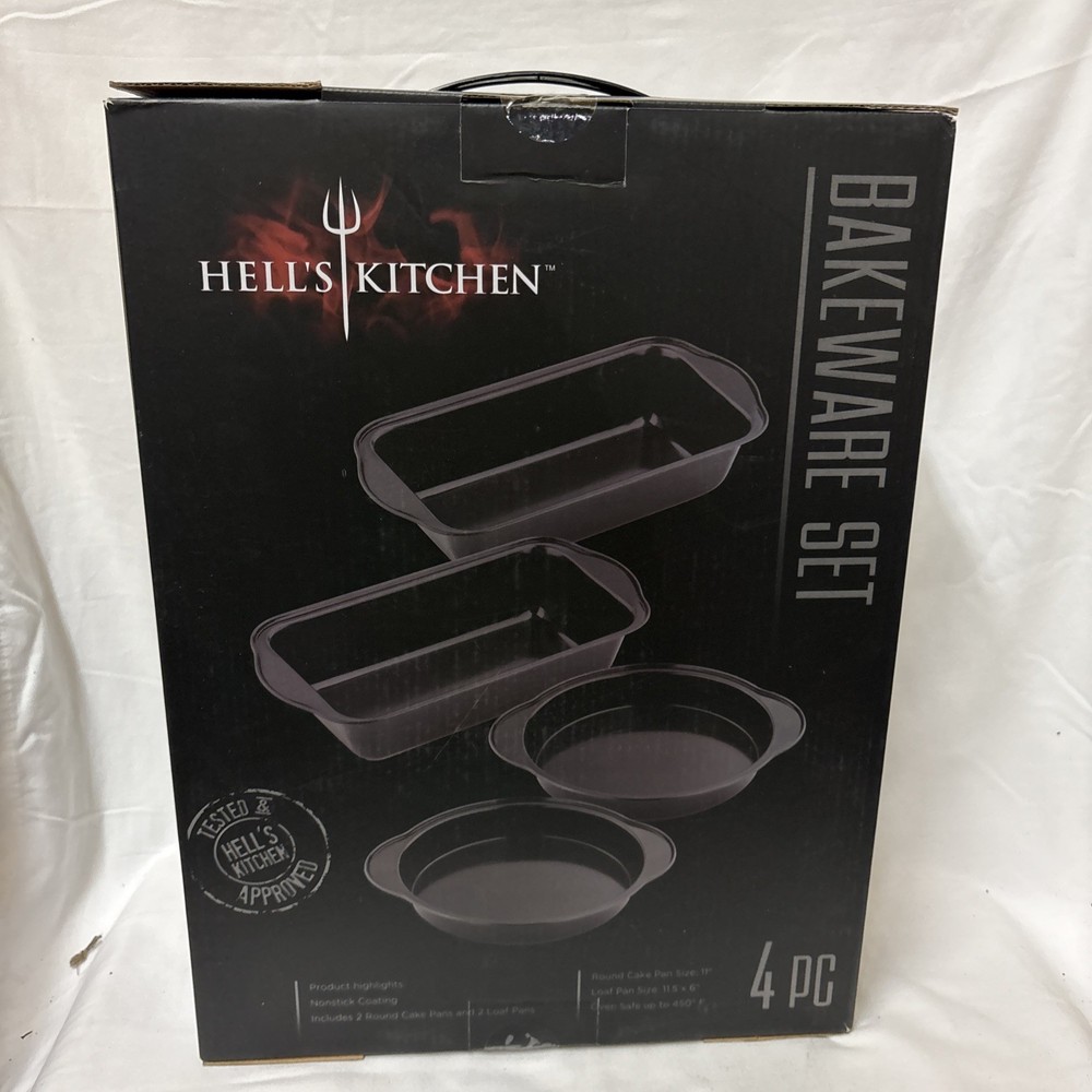 Hells Kitchen 4pc Bakeware Set Oven Safe To 450 Degrees