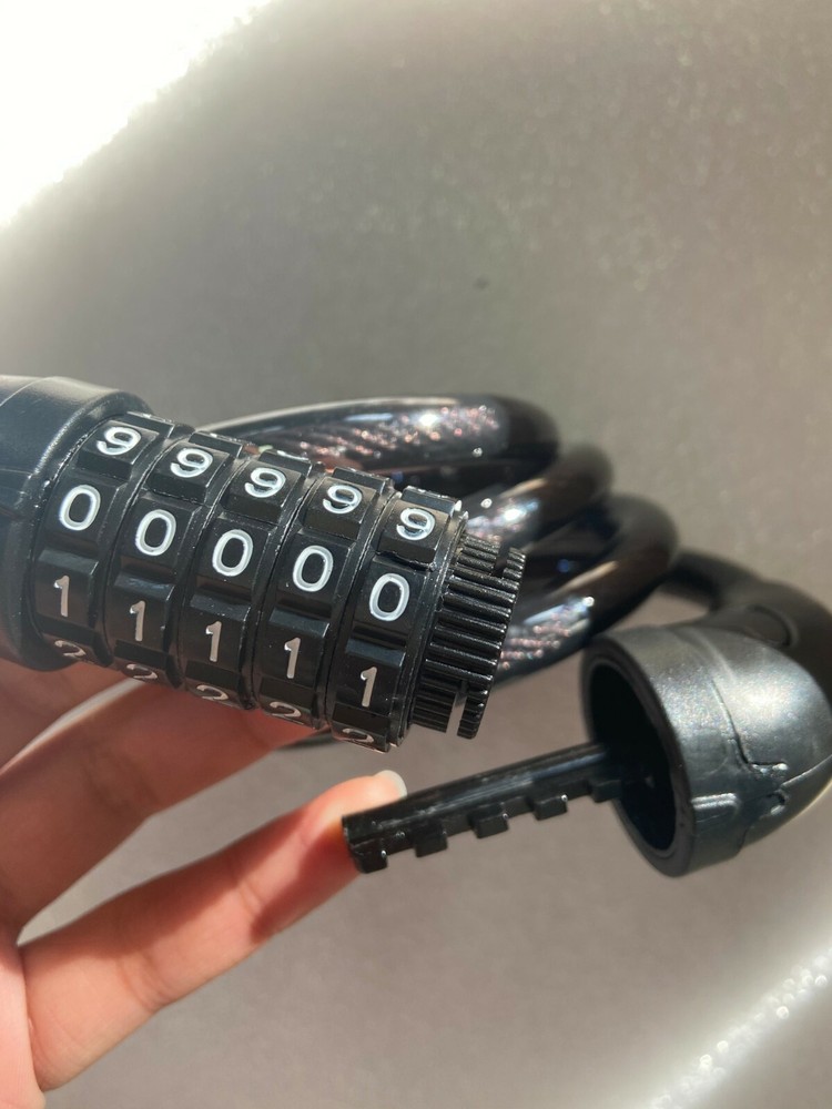 5 Digit Password Bicycle Chain Lock Cable Lock 47" Long