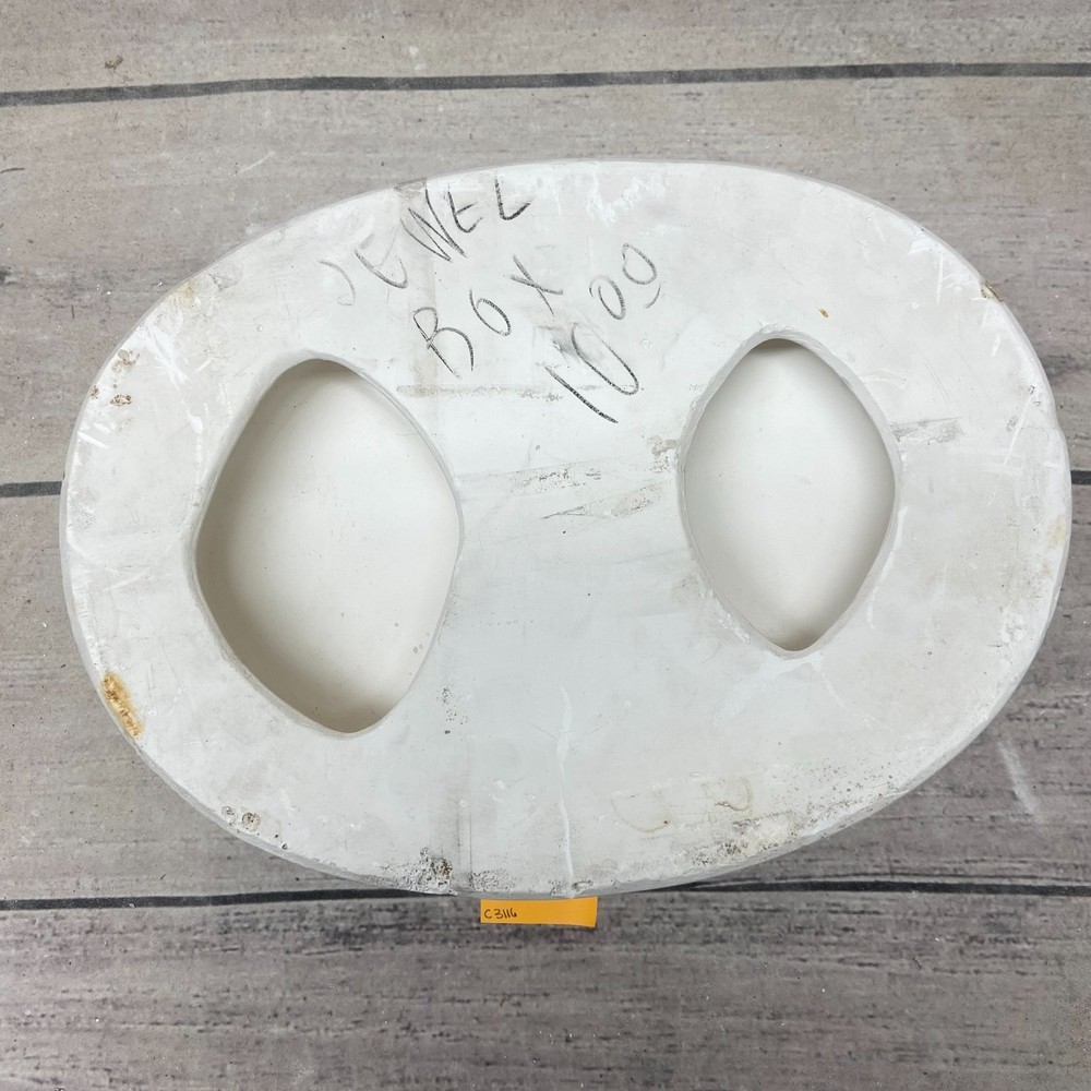 Unbranded Ceramic Casting Mold Medium Oval Shape Jewel Box