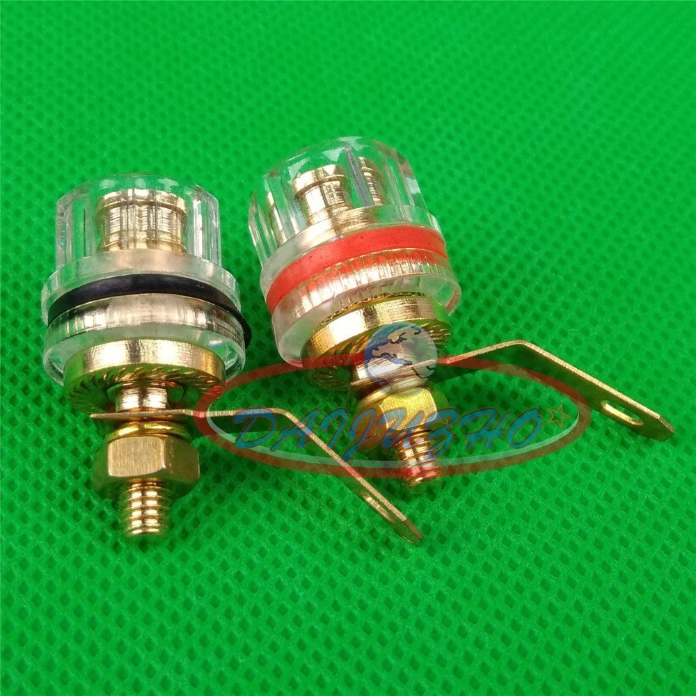 2pcs Speaker Terminal AMP Banana Jack Binding Post New