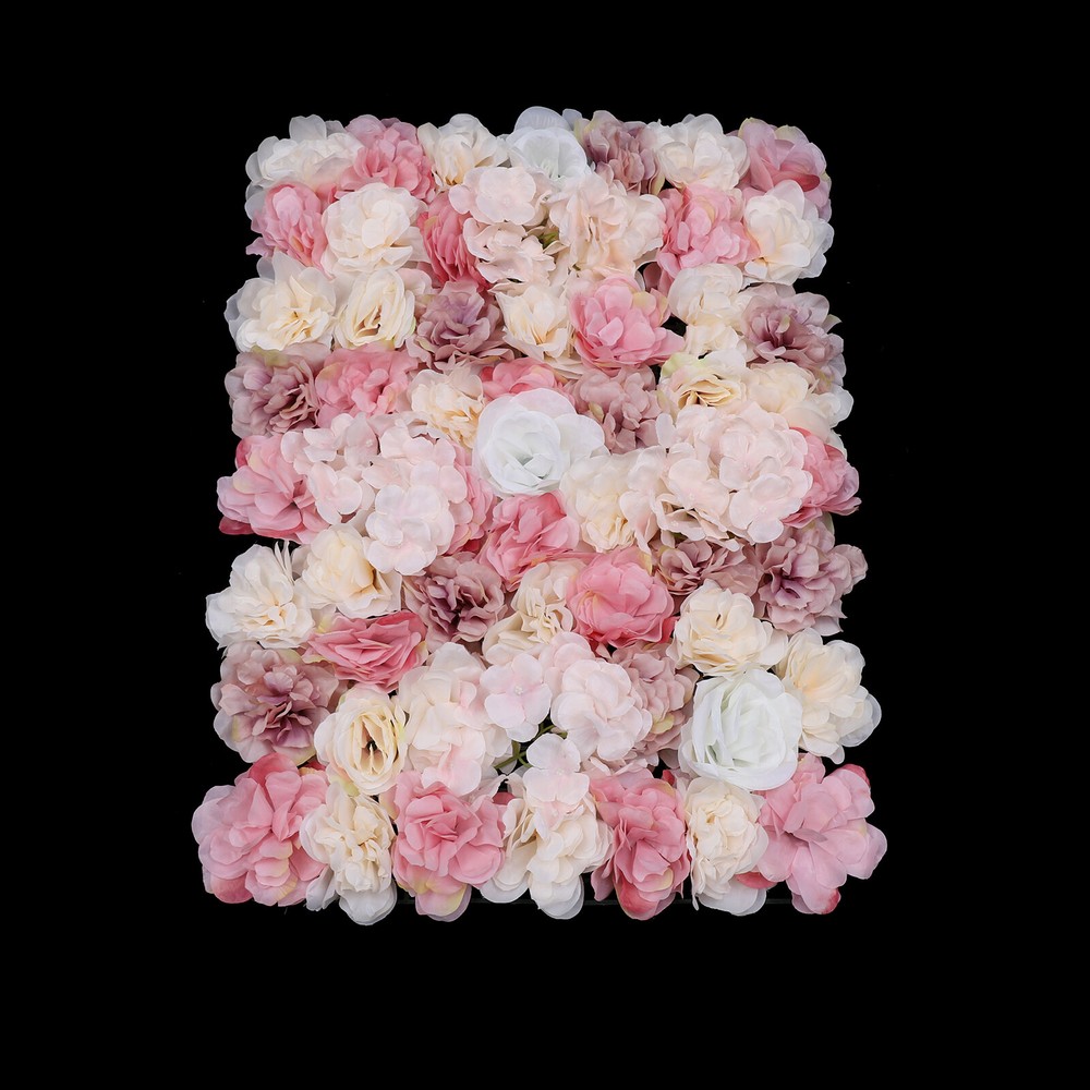 12pcs Artificial Flower Wall Panel SPlastic Wedding Backdrop Decor 16''x24''