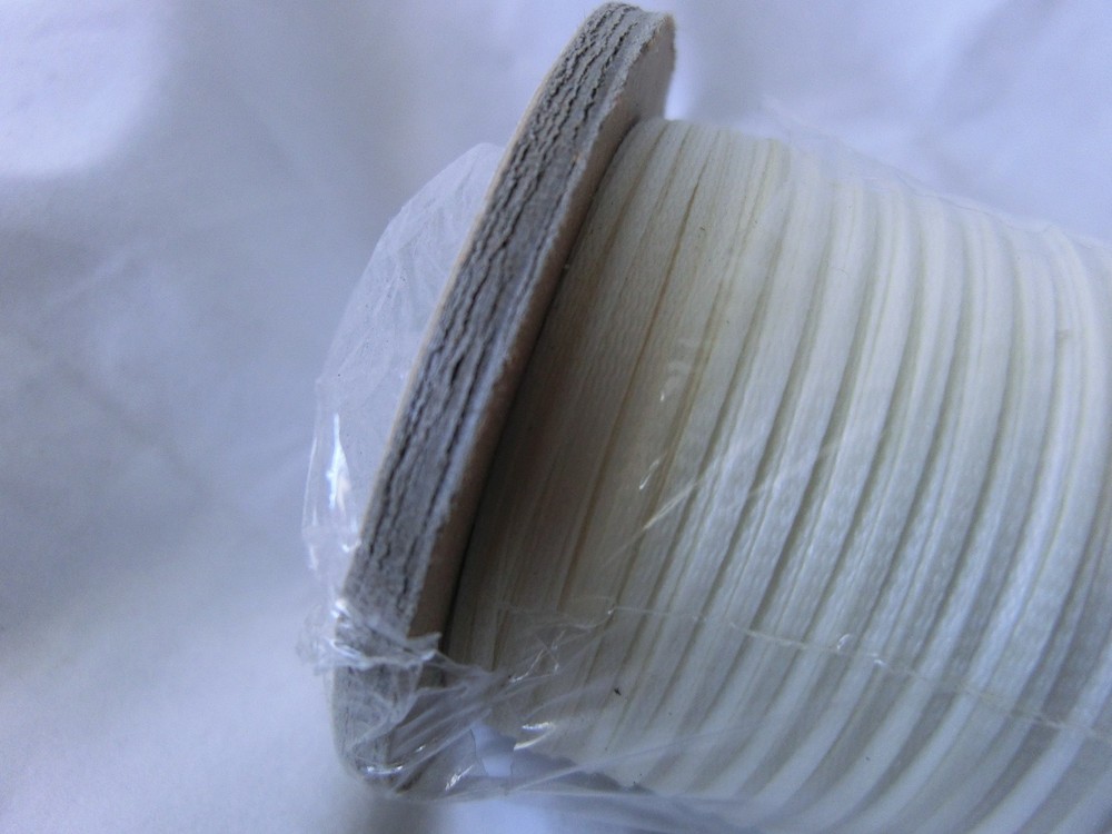 22DPTH Natural Polyester, braided lacing tape, 500yd