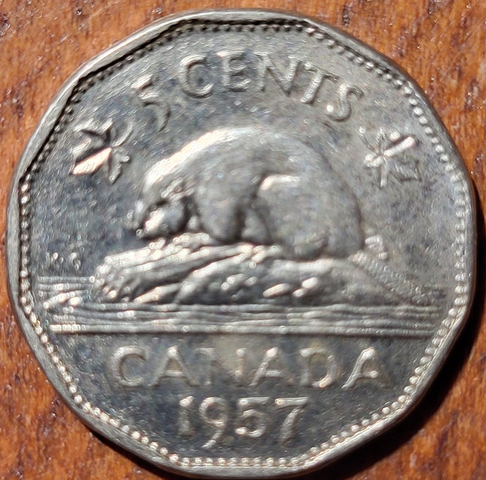 1957  Canada 5 Cent   Coin   N6
