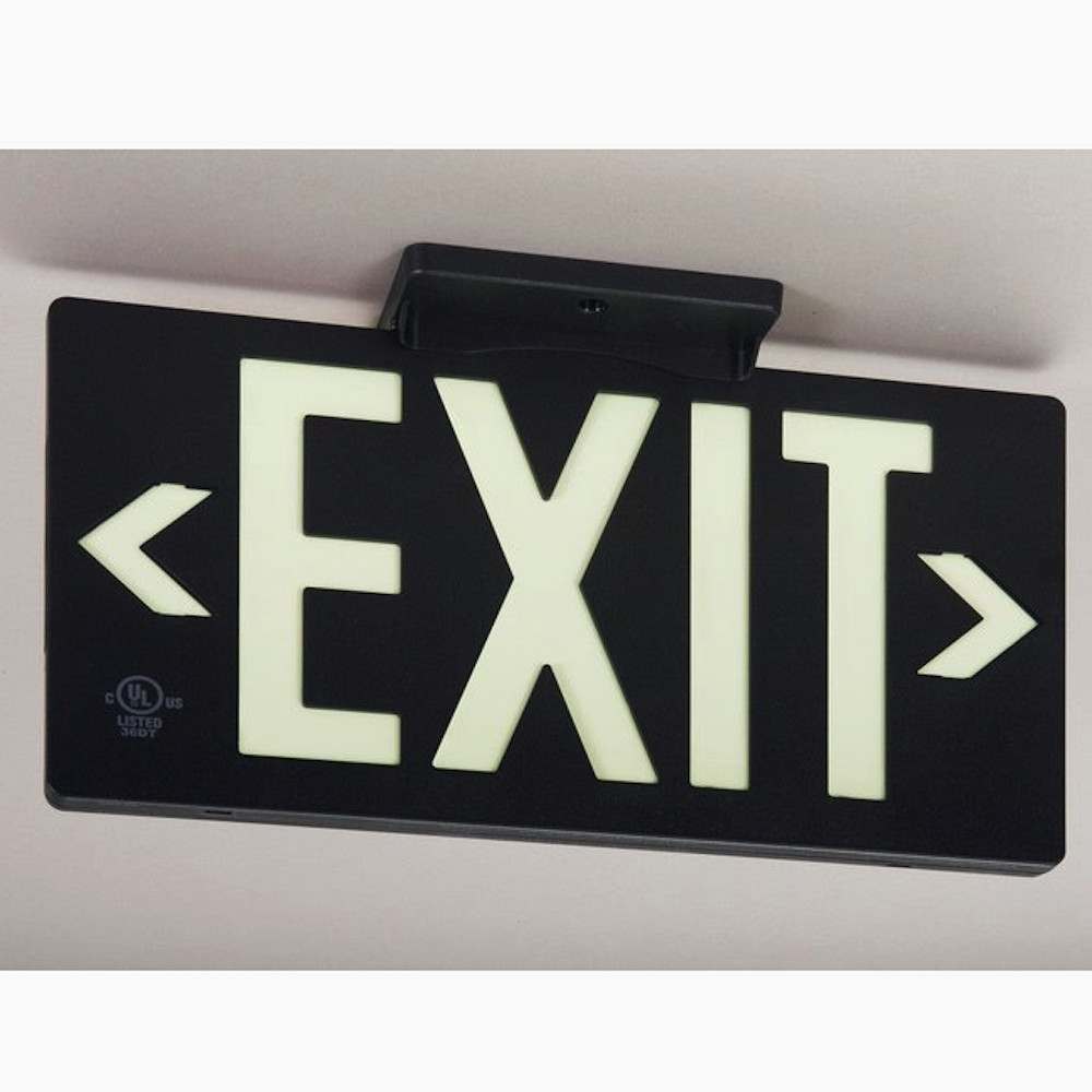 GloBrite 7060-100-B 100' Single Sided Face with Bracket Eco Exit Sign