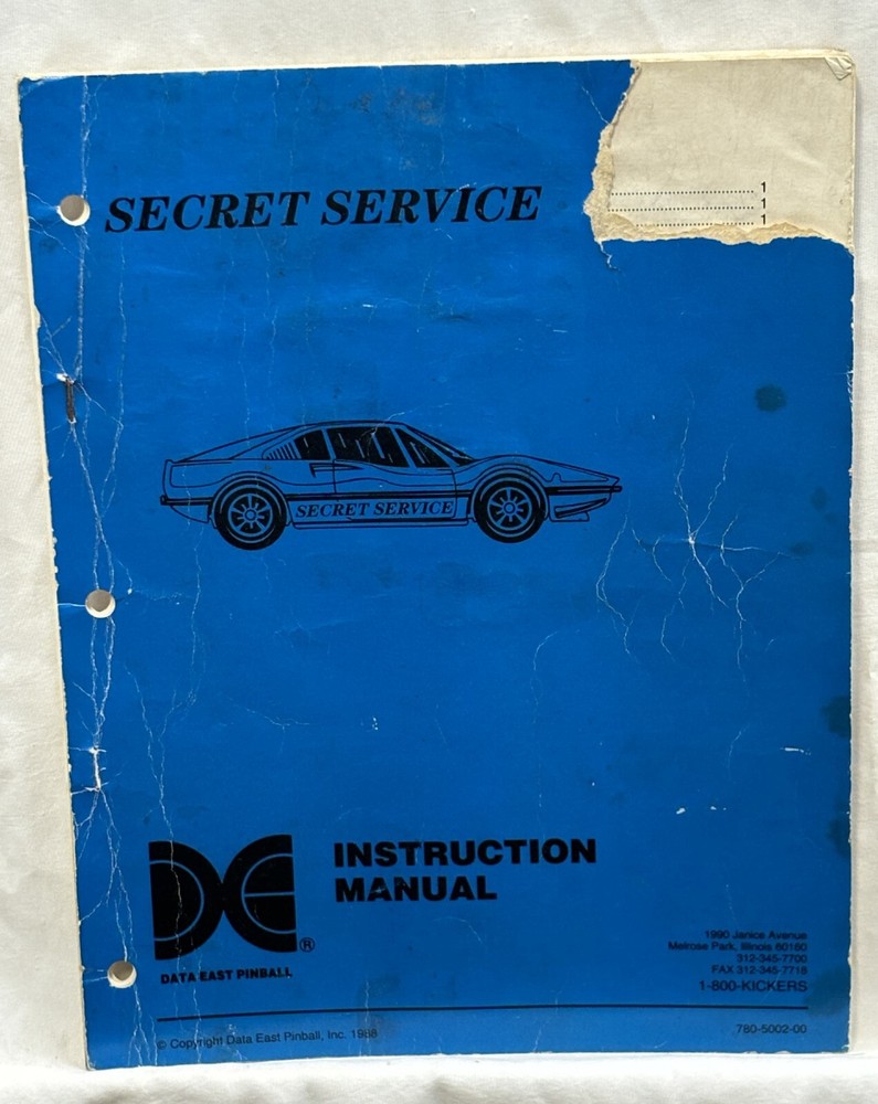 ORIGINAL-DATA EAST-SECRET SERVICE-INSTRUCTION MANUAL