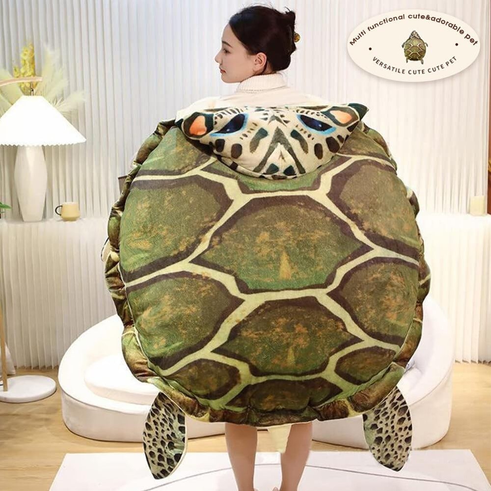 Wearable Turtle Shell Pillows Tortoise Plush Pillow Creative Turtle Shell Stu...