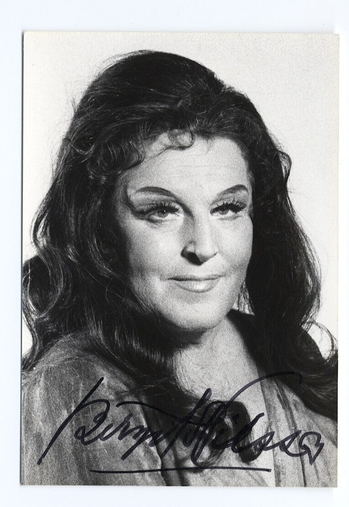 Birgit Nilsson (Swedish Dramatic Soprano) Signed Photo 3 1/2" x 5",