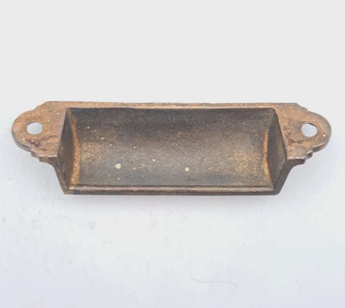 Antique Bin Pull Apothecary Drawer Pull Handle Old Vintage Cast Iron Hardware