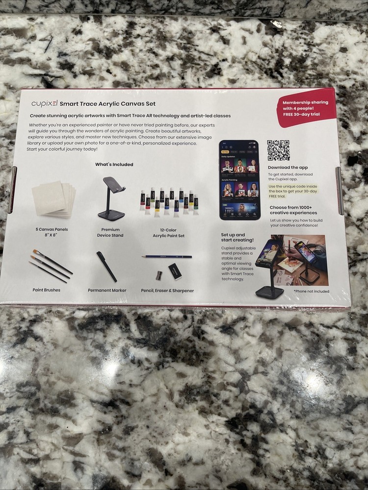🔥 Cupixel Smart Trace Acrylic Canvas Paint Set Tools & Instruction NEW