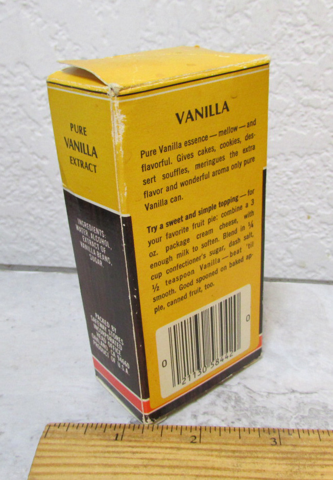 Crown Colony Pure Vanilla Extract 2 oz Bottle & box, some still left, nice decor