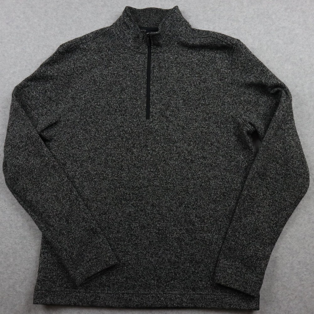 Van Heusen Sweater Mens Medium Classic Fit Flex 1/4 Zip Pullover Long Sleeve