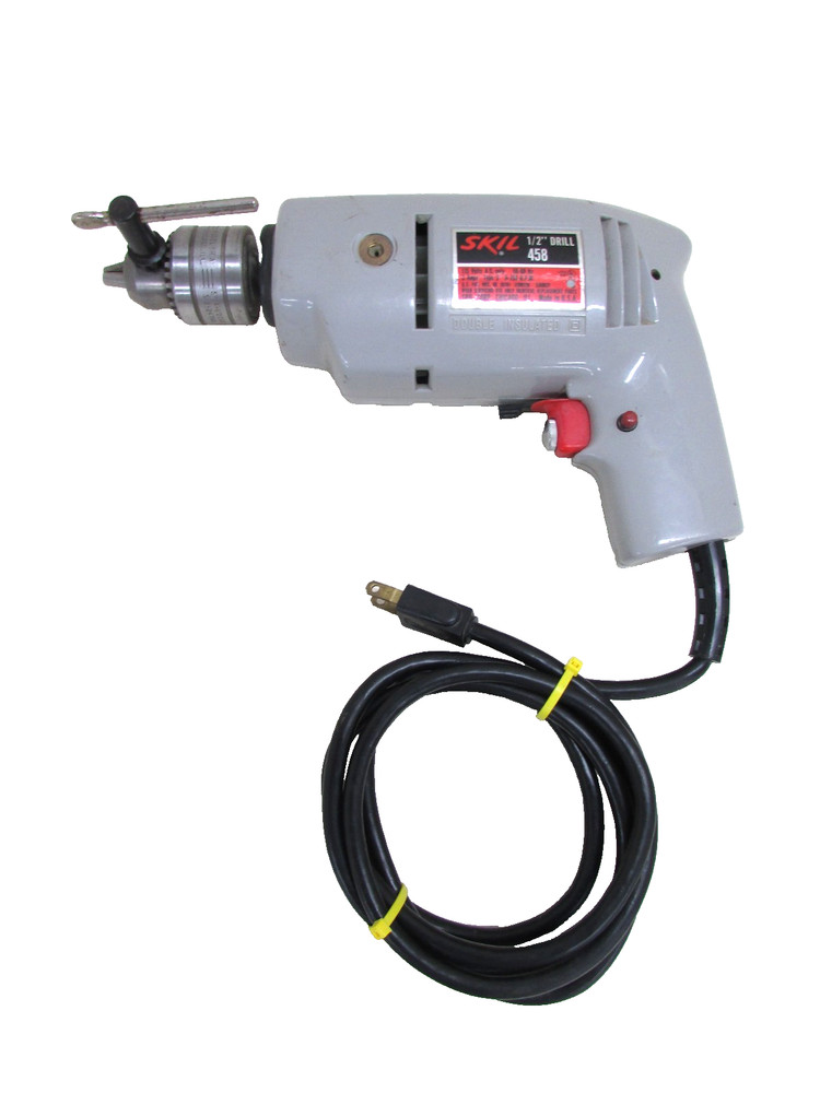 VINTAGE SKIL TOOLS 1/2” REVERSIBLE / ADJUSTABLE SPEED CONTROL TRIGGER DRILL 458