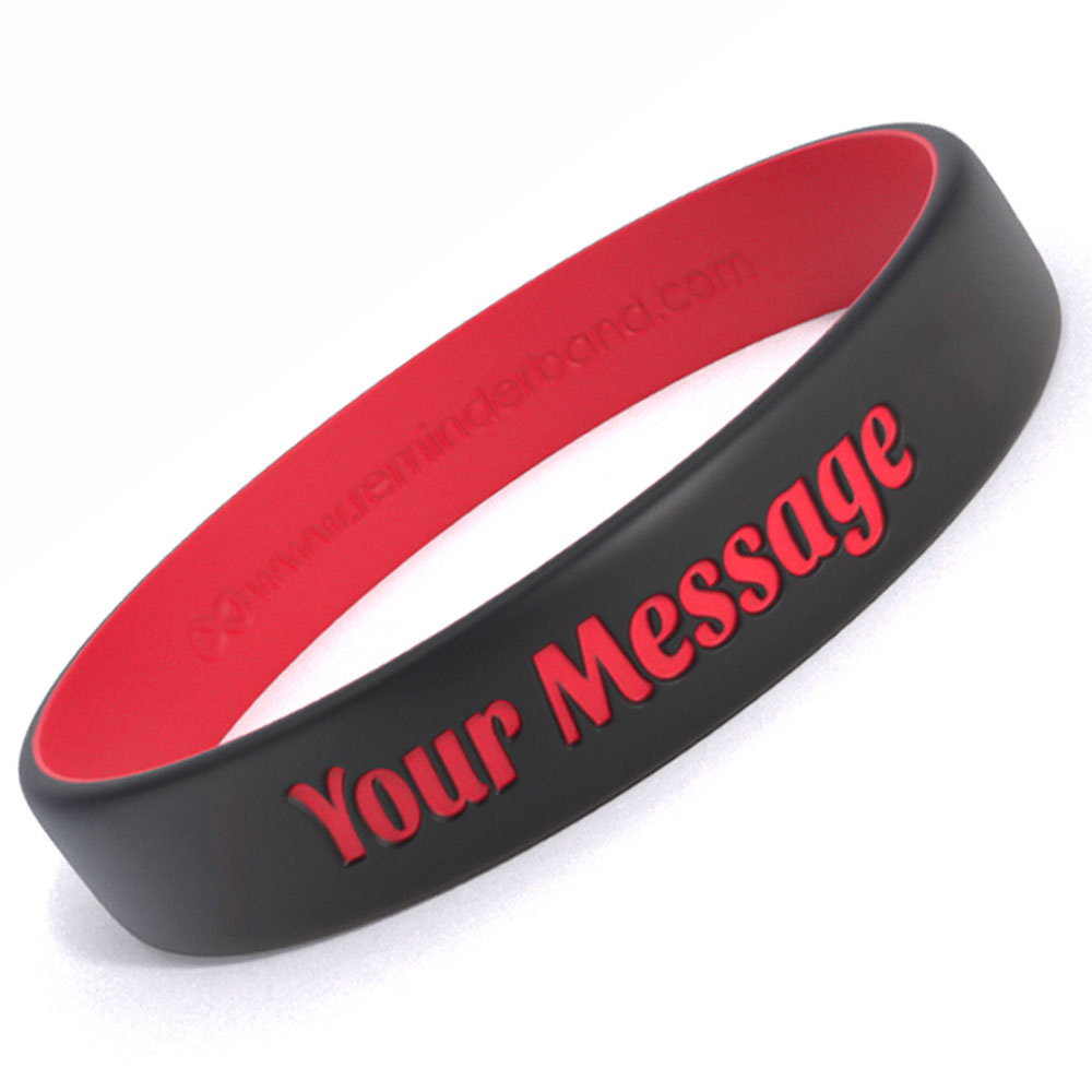 Custom Engraved Silicone Wristbands - Personalized Luxe Rubber Bracelets