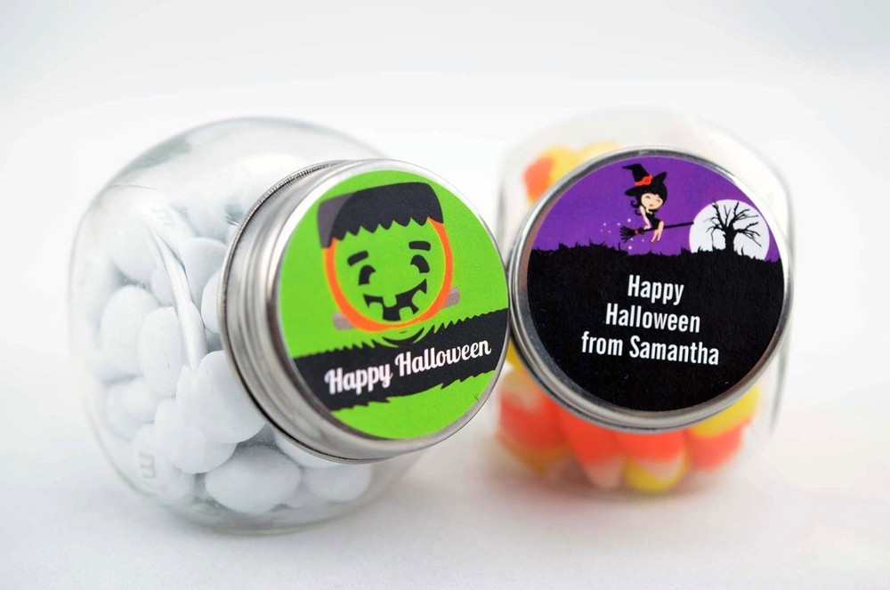Spider Webs - Halloween Personalized Round Stickers - 8 sizes available