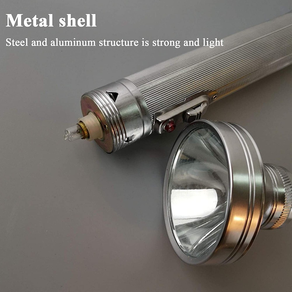 9.25" Portable Flashlight Old-Fashioned Nostalgic Iron Household Collect Gift
