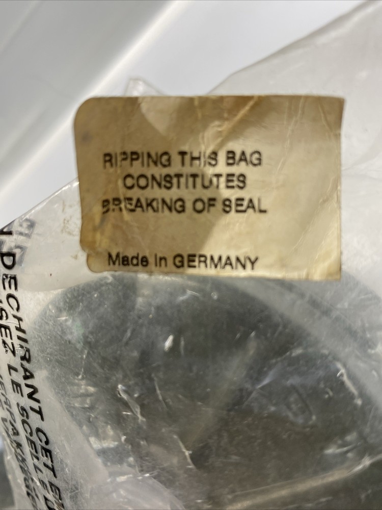 2 Postwar German Gas Mask Filters Unopened Still In Plastic