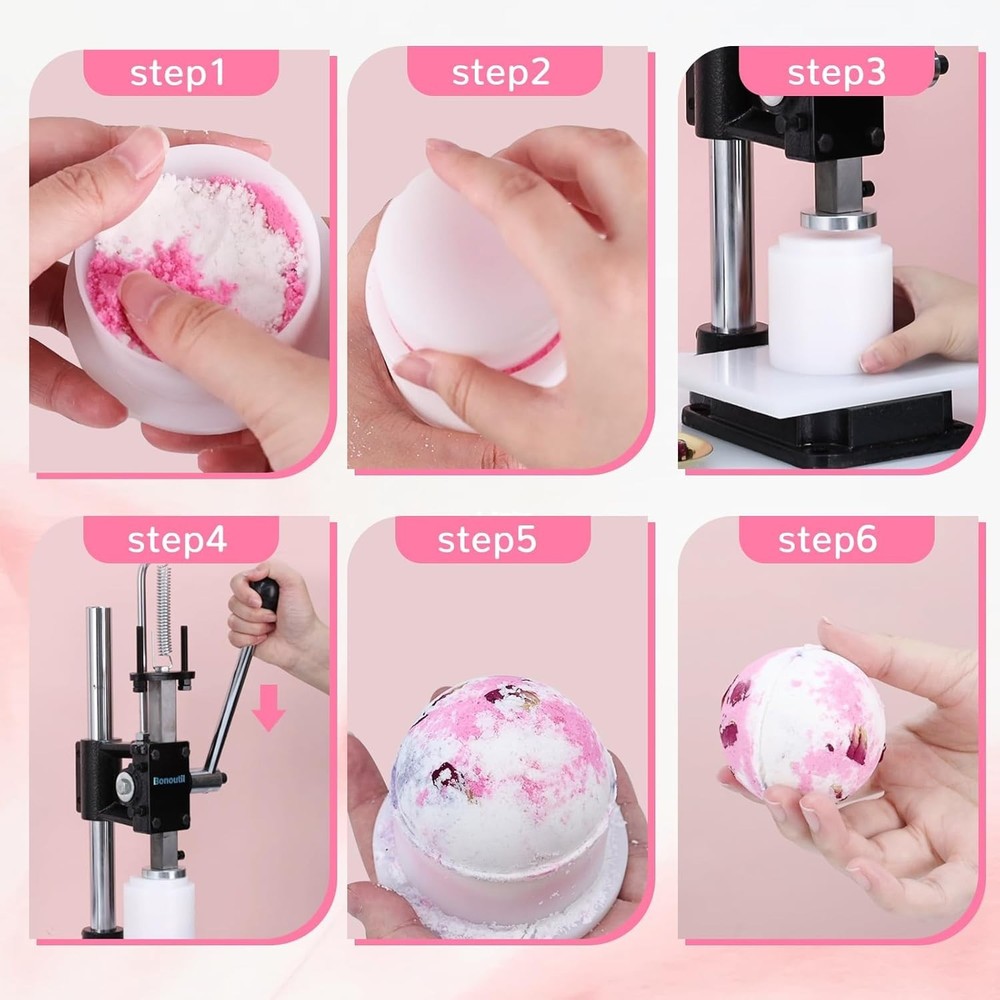 Bath Bomb Press Machine-Heavy Duty Bath Bomb Machine with Mold Kit Adjustable He