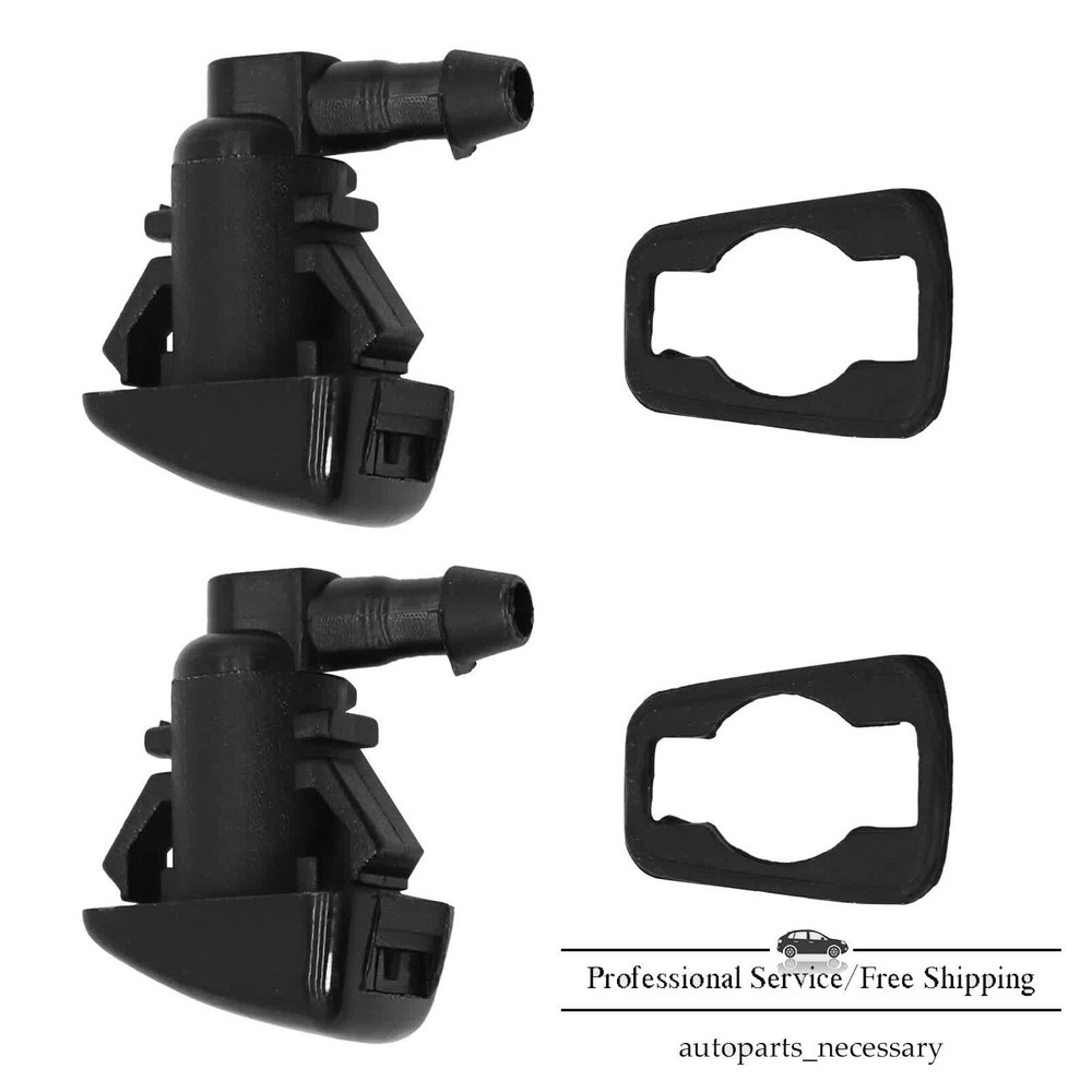 2Pcs For 2011-2014 Ford Edge Windshield Washer Nozzle Spray Jet w/ Gaskets