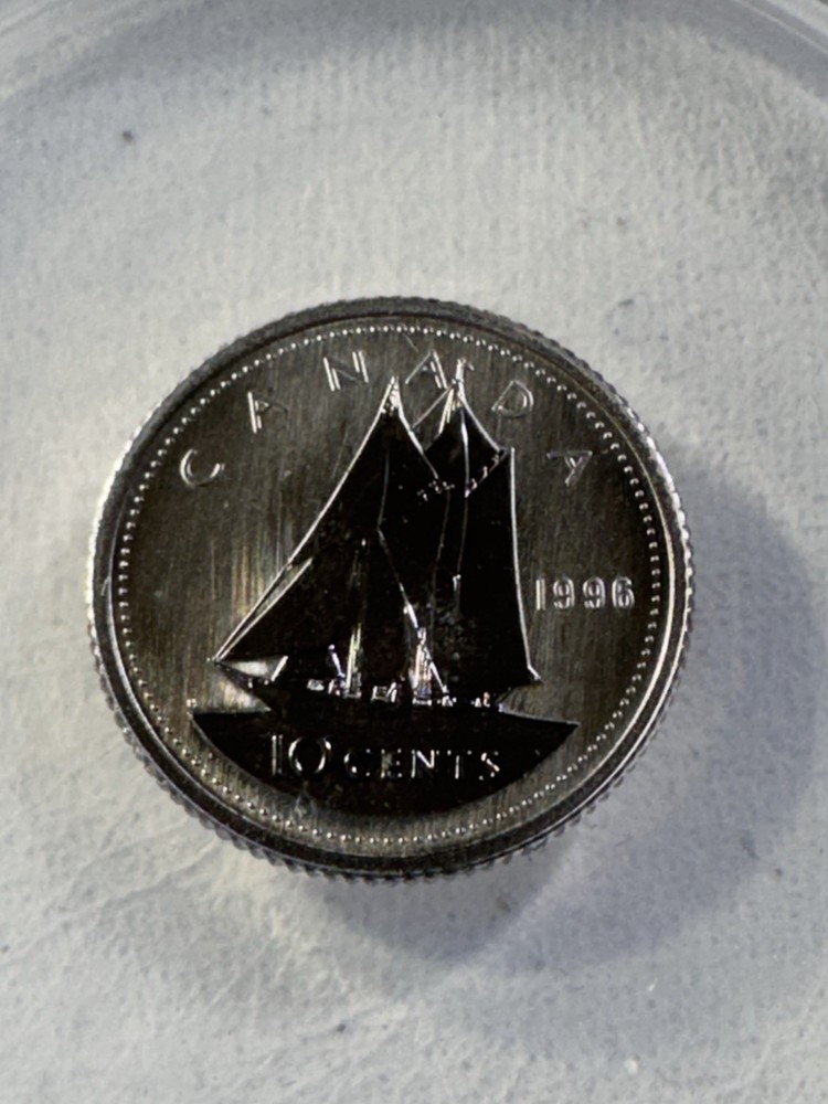 1996 Canada 10 Cents Graded MS 69 by ANACS Specimen