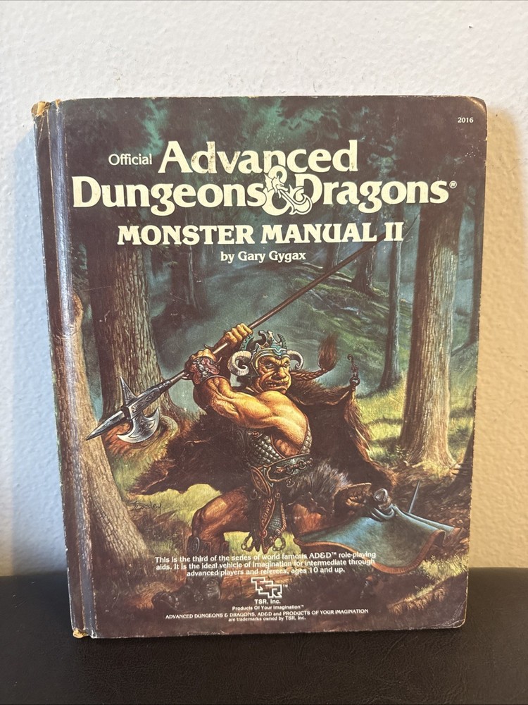 ADVANCED DUNGEONS & DRAGONS MONSTER MANUAL 2 TSR 1983