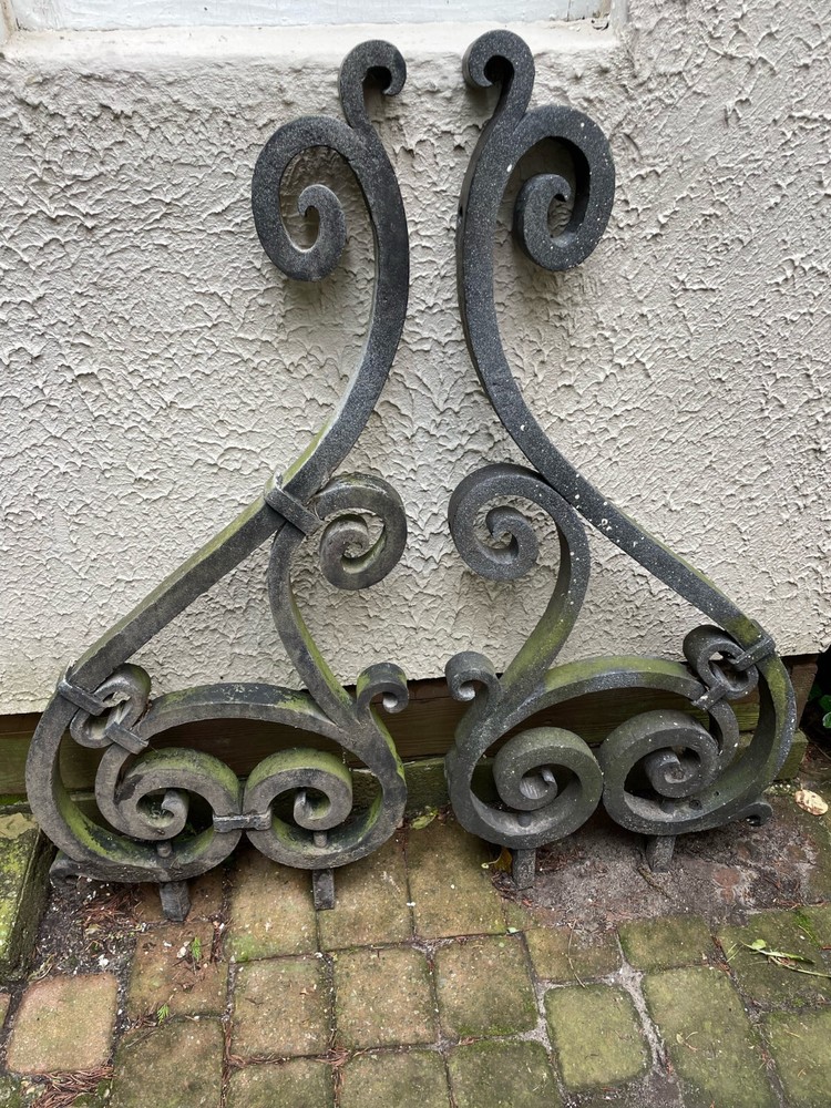 Wrought Iron Corbels Pair Oversize