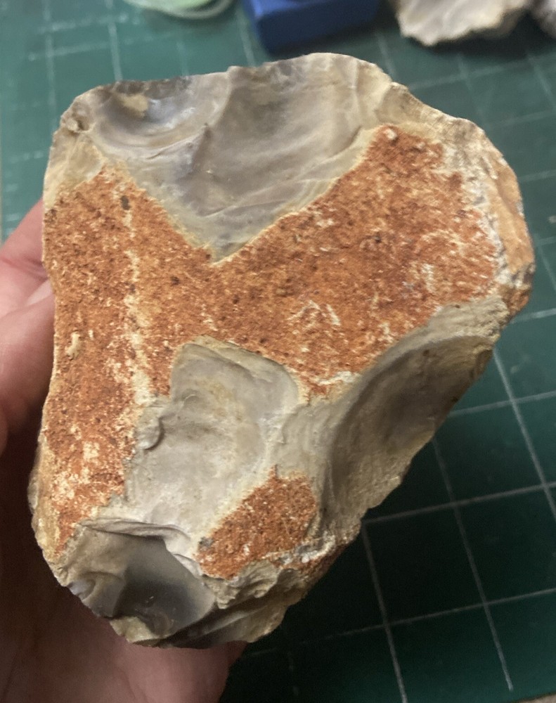 Texas Georgetown Flint Rock Dark Quality Knapping Fire Making Nice Shape 1.27 lb