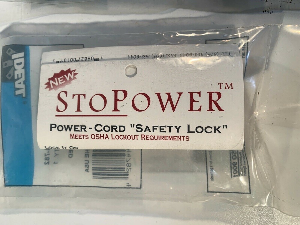 TWO (2) NEW IDEAL StoPower Electrical Plug Lockout - Keyed Differently