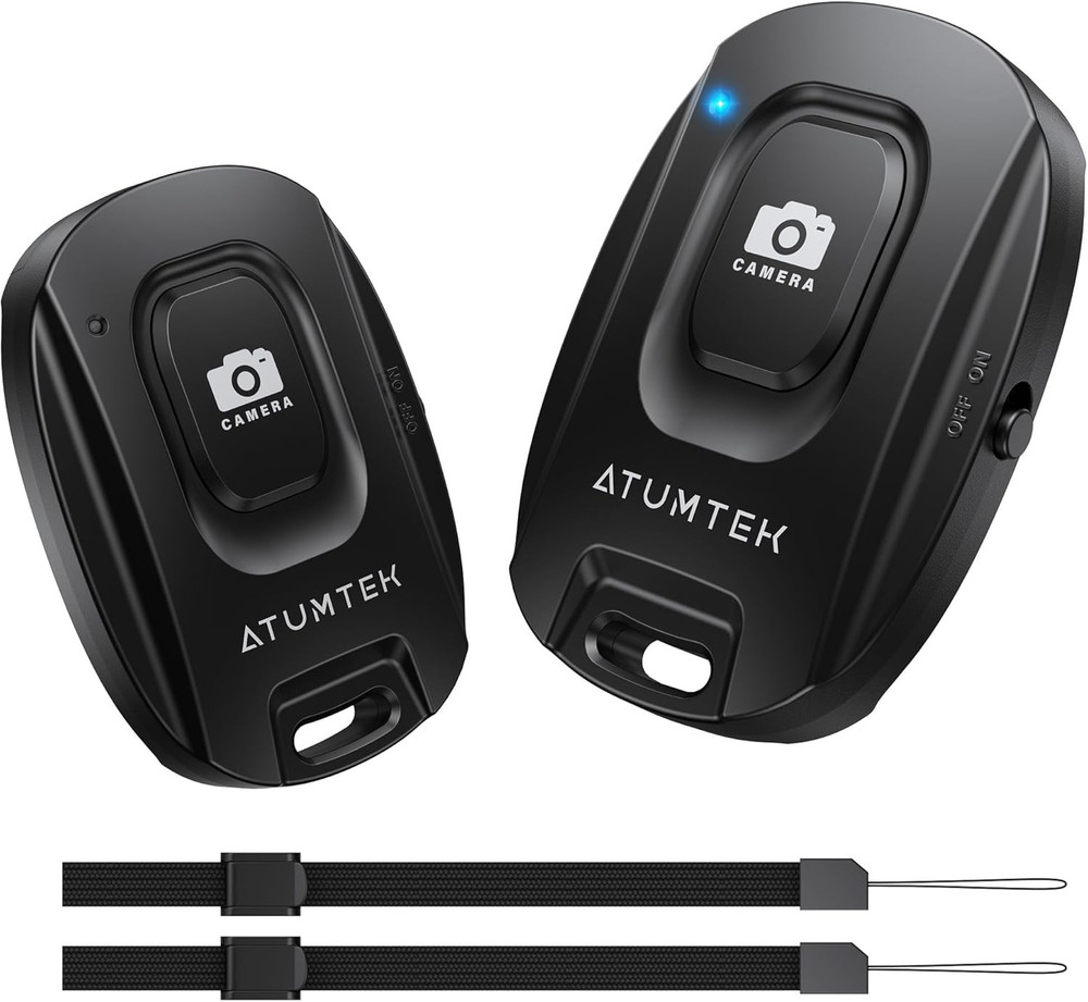 Camera Remote Shutter (2 Pack) for Apple device & Android, Bluetooth 5.2 Selfie