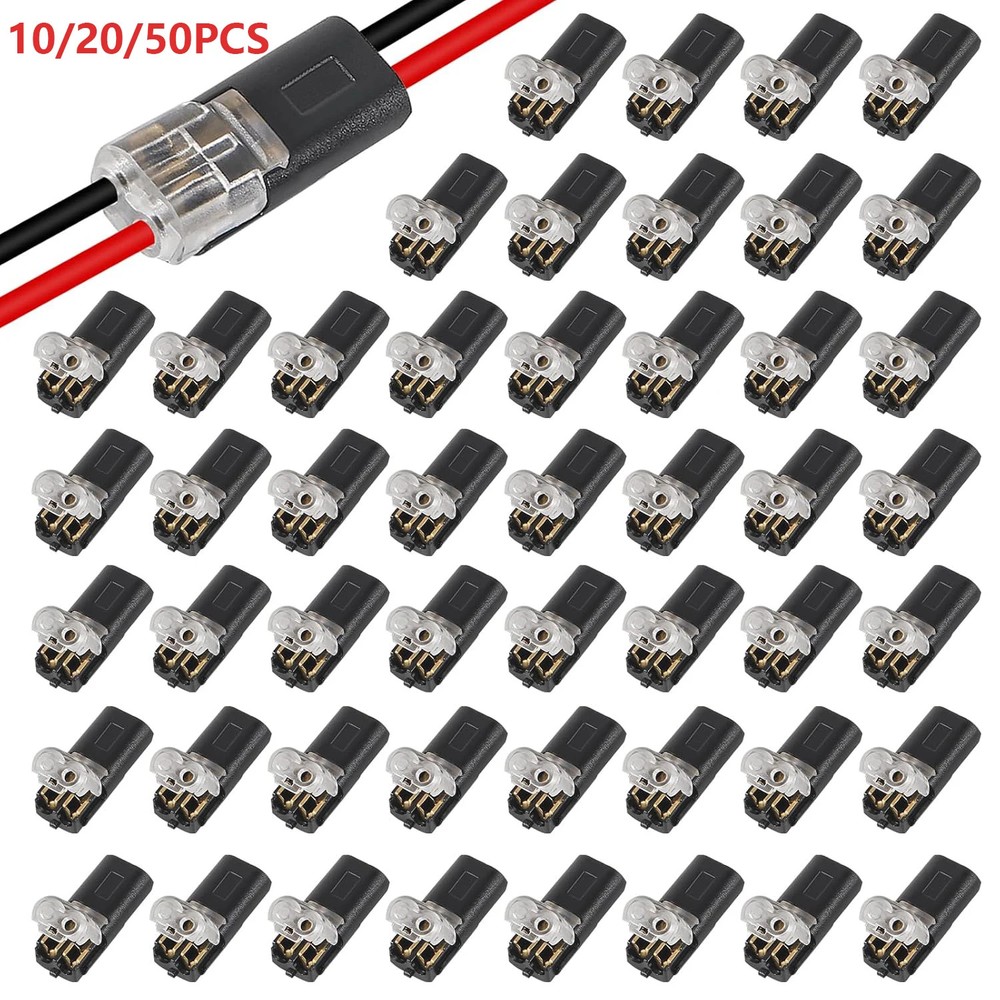 Waterproof 2 Pin Way Plug Electrical Wire Cable Snap Connectors Terminal Clamp