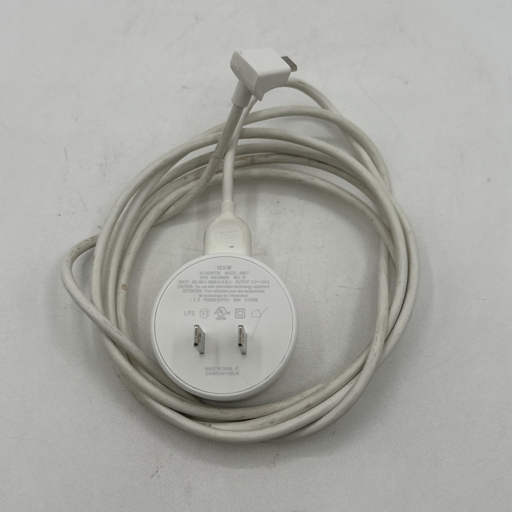 Original Google Nest Guard Security System Power Cord - Model A0017 - Works!