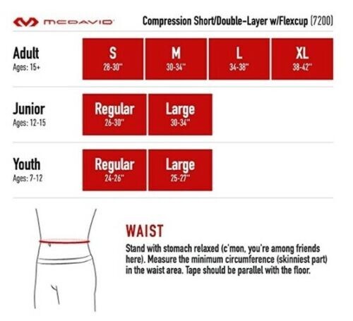 McDavid 7200JCFR Compression Sliding Short with Flex Cup Jock Supporter Junior