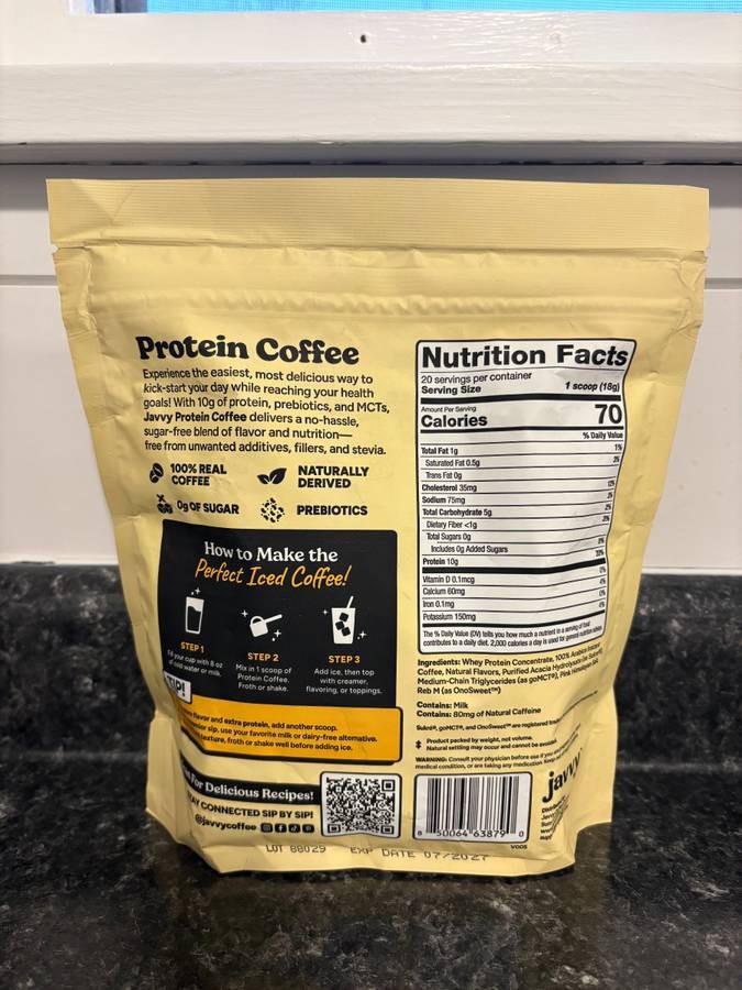 Javvy Original Protein Iced Coffee 12.7 oz - Whey Protein EXP 07/2027 Java Cold