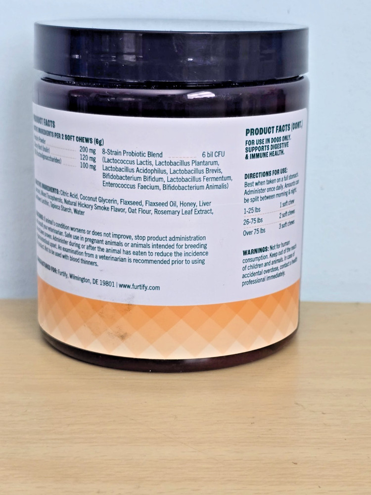 Furtify Probiotic Support for Dogs – 90 Soft Chews