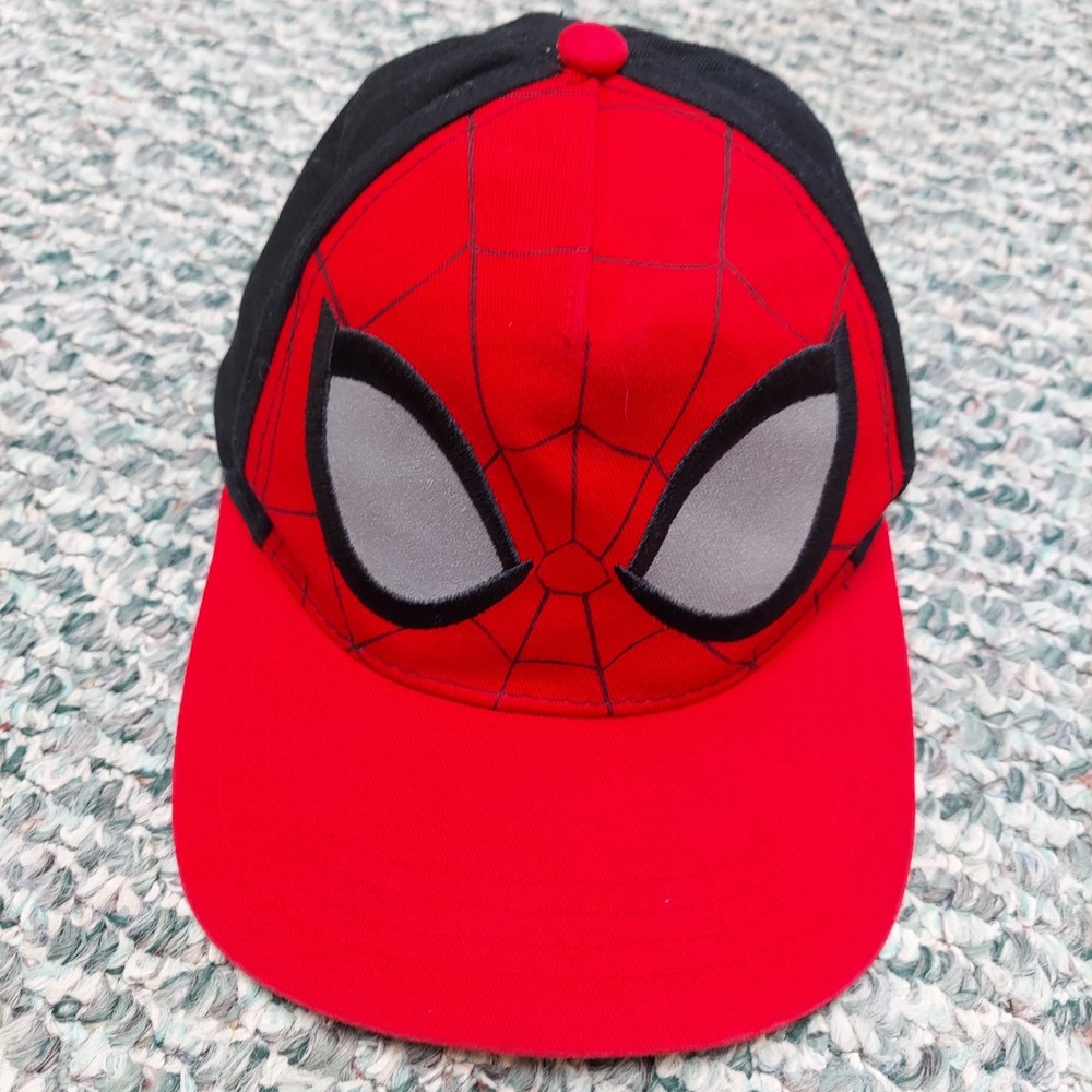 Marvel Spiderman Hat Black & Red Adjustable Berkshire Fashions