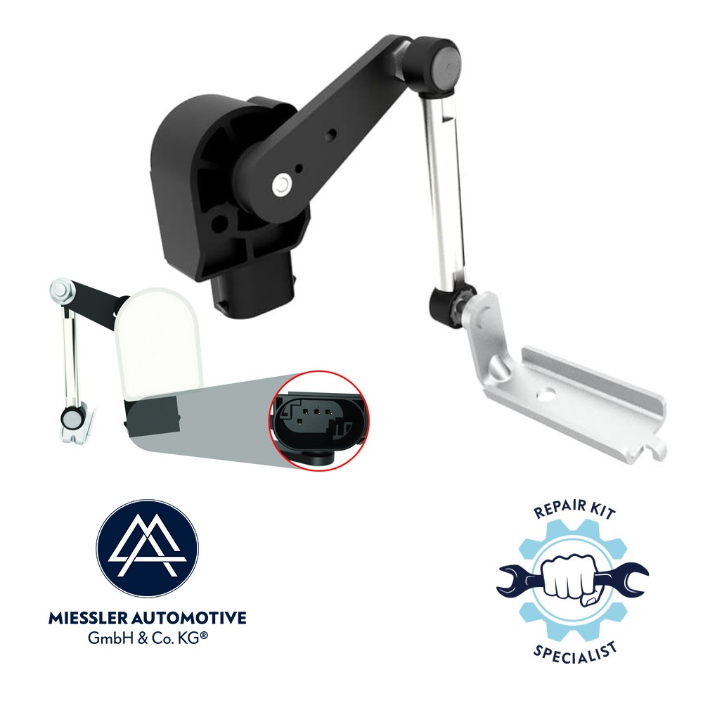 Height sensor, rear axle