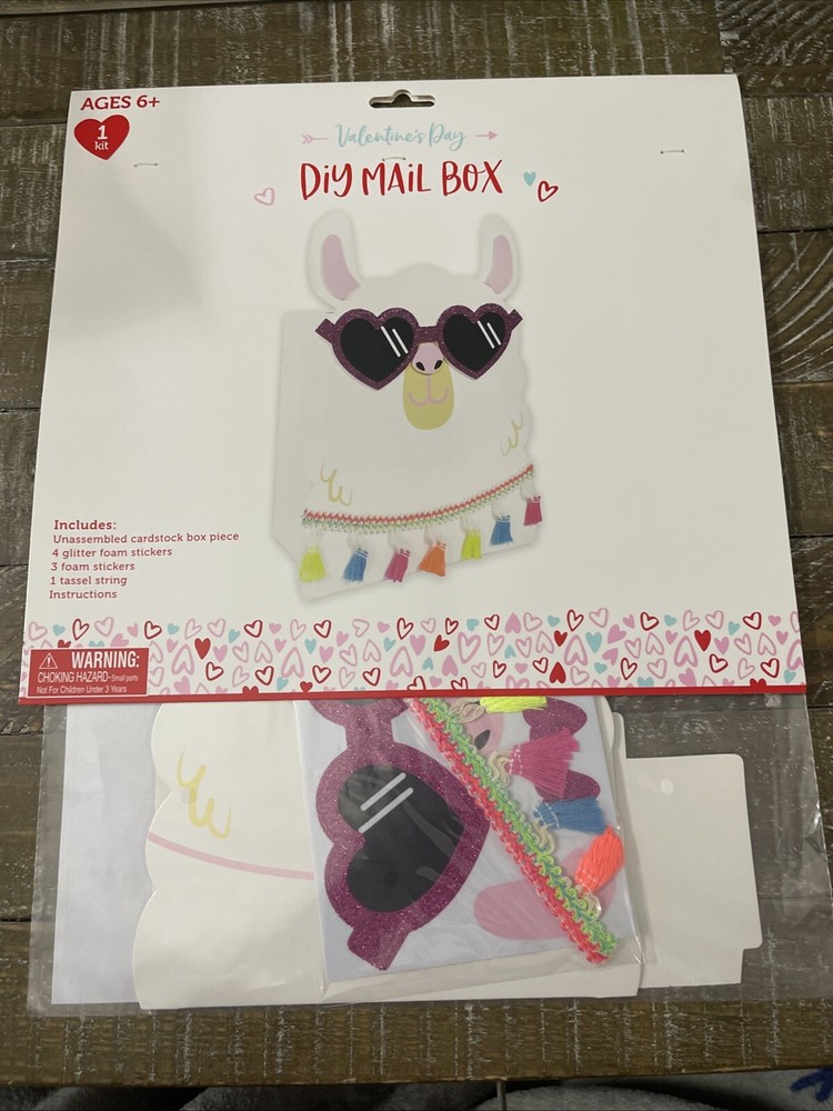 Valentines Day DIY Mail Box Kit Llama