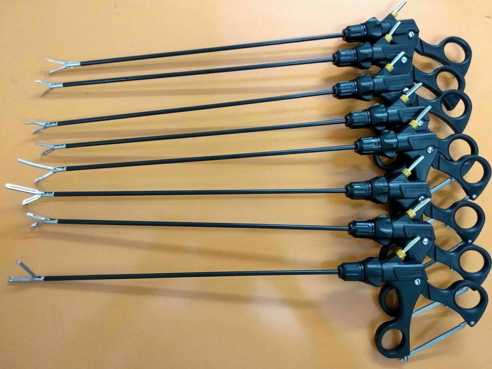Laparoscopic Grasper Scissors Dissector Forceps Instruments with Handle Set of 8