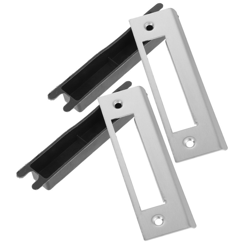 2 Pcs Door Strike Replacement Plates for Internal Doors Latch Reinforcement