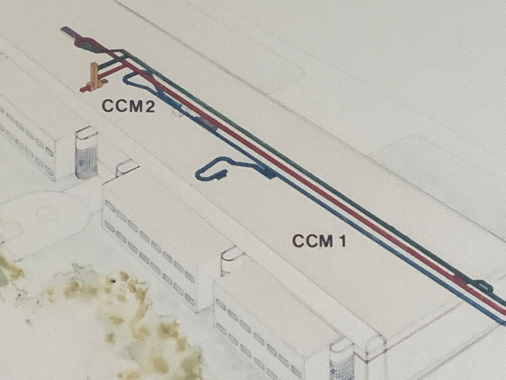 COMPAQ COMPUTER SPINE CONVEYOR SYSTEM TX Computer Aided Drawing 40" x 25" RARE