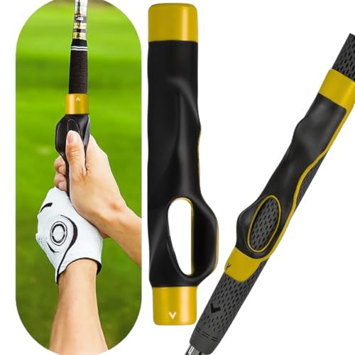 Golf Grip Trainer, Golf Training Aid, Grip Trainer To Help Train Correct yellow