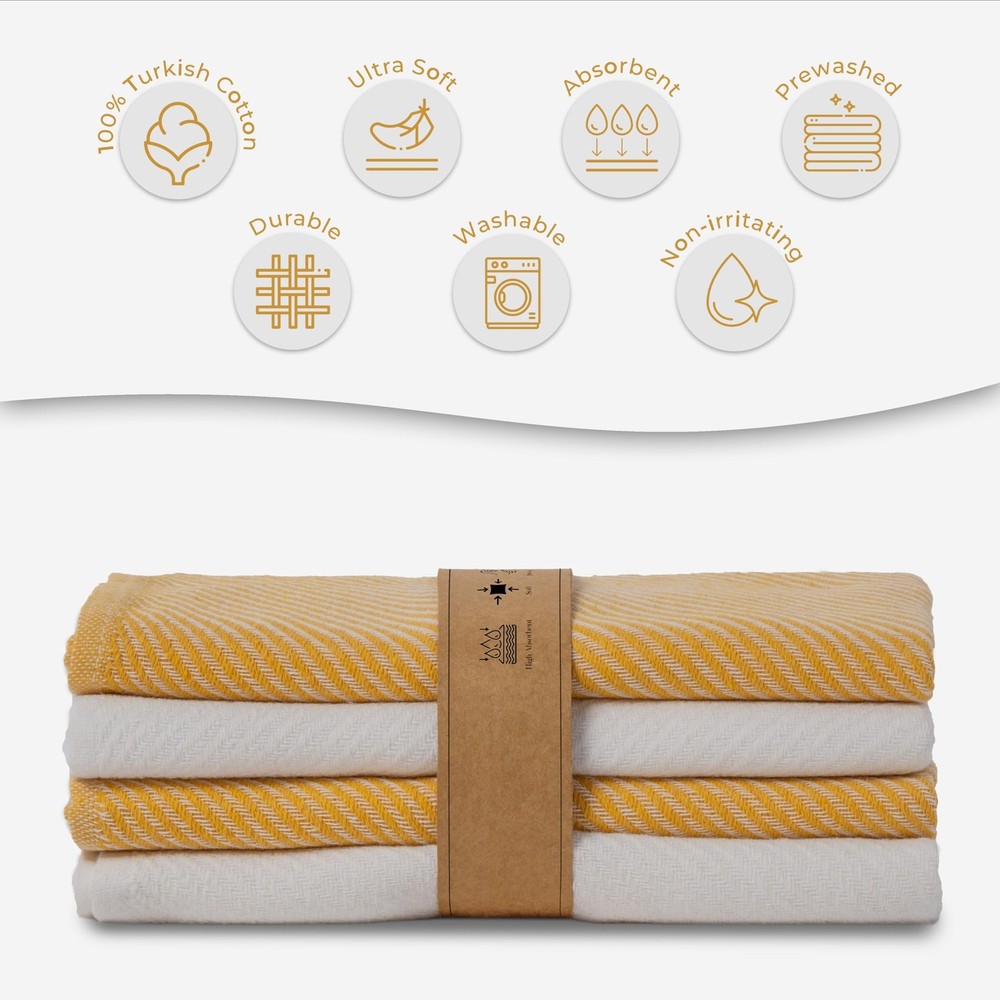Kitchen Hand Towels - 4 Pack, (20" x 30") - Soft & Quick Dry - Versatile as, ...