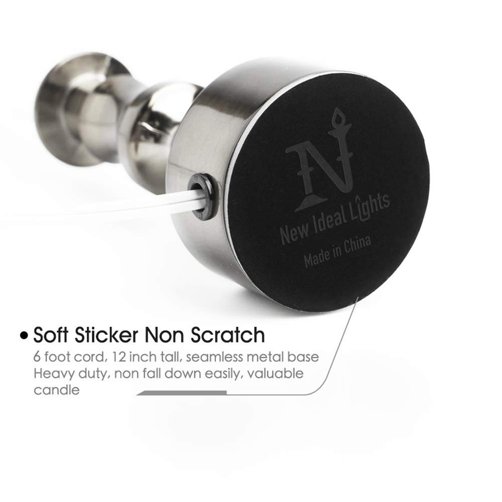 Dimmable Window Candle Electric with Multi Timer IR Controller, Brush Nickel ...