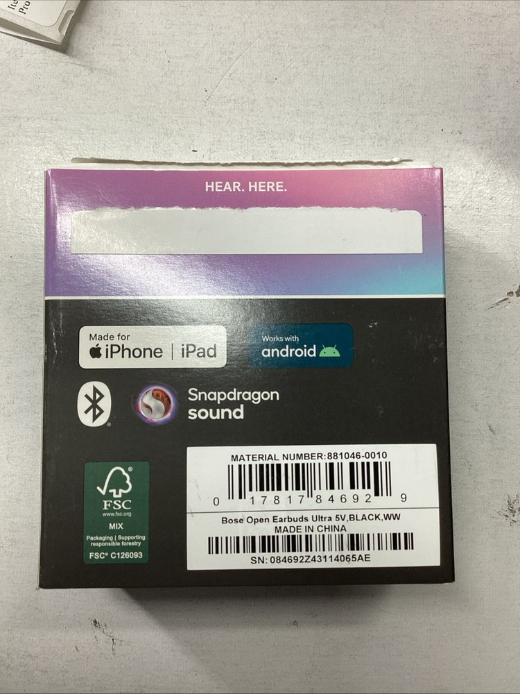 Bose Open Earbuds Wireless Ultra Black New