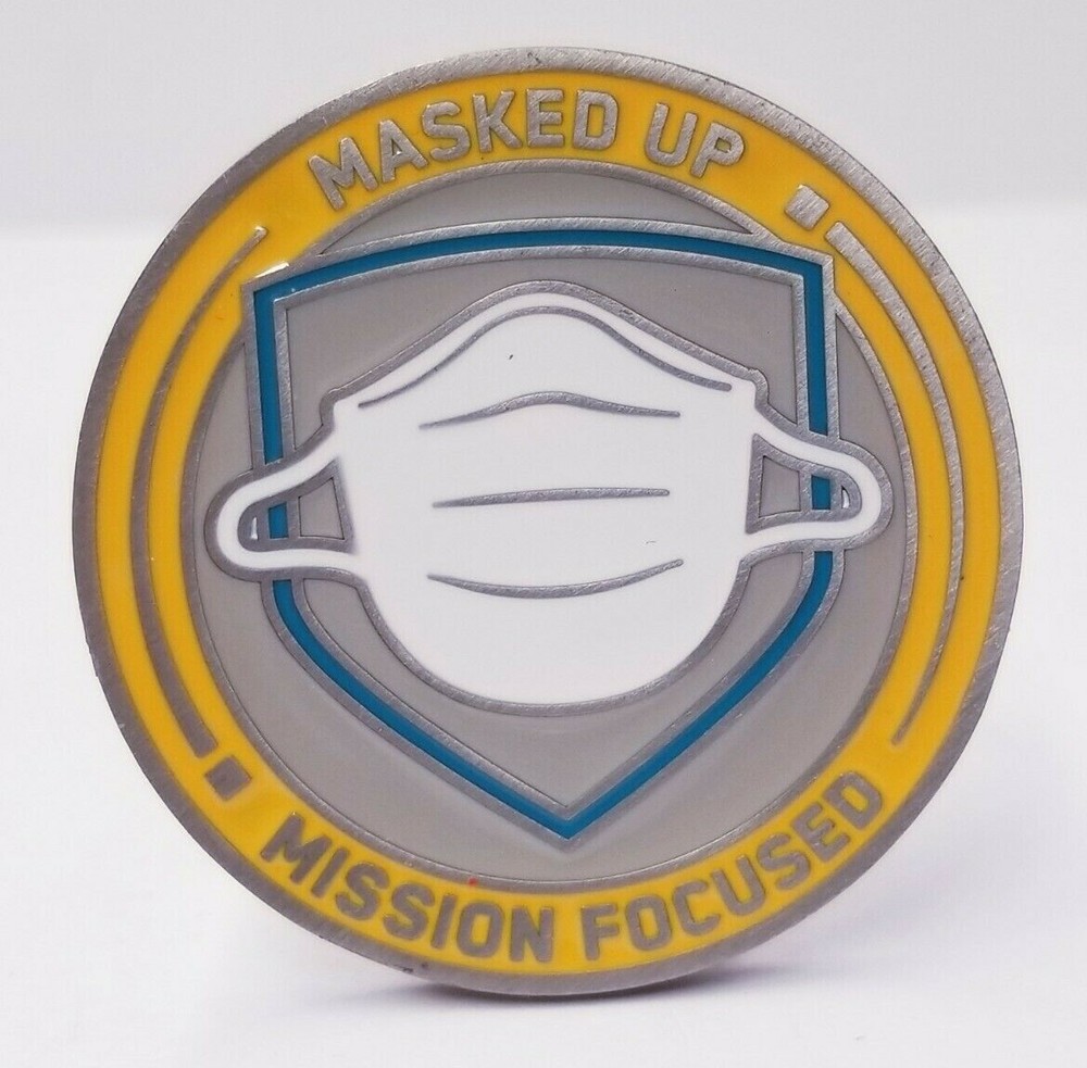 Masked Up Mission Focused Maxar 2" Challenge Coin